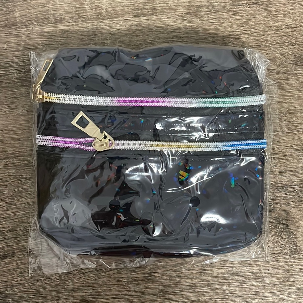 Black Shimmery Fanny Pack